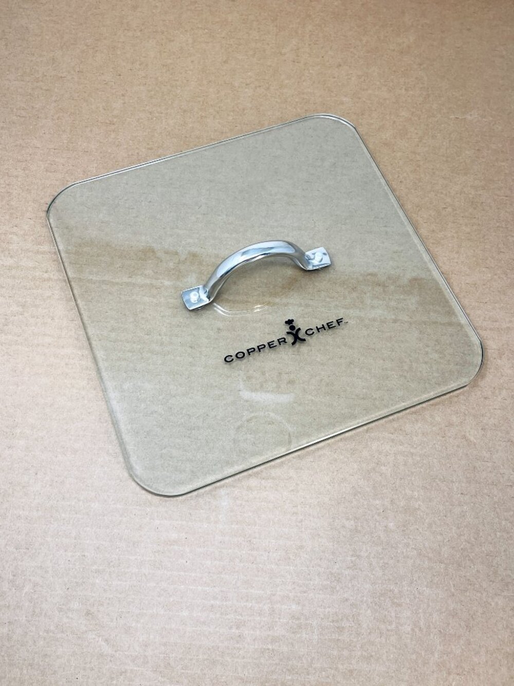 Copper Chef 11" Square Flat Glass Lid Food Press Cooking Grilling